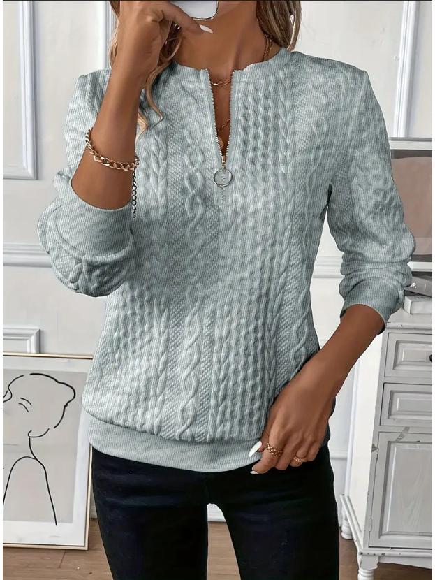 2024 Women's Quilted Zipper Pullover Hoodie - Four-in-One Casual Design