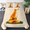 Tribal Ethnic Orange Fox Duvet Cover Set Woodland Animals Comforter Cover Set 2/3Pcs Dream Catcher Bedding Set Soft Qulit Cover