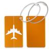 Luggage Tag Airplane Aircraft Luggage Tag Aluminium Alloy Anti-Loss Id Card Solid Color Travel Accessories