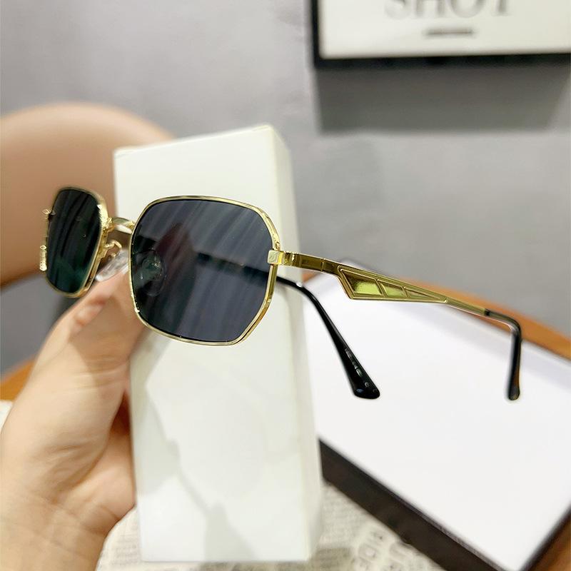 JYL Sunglasses Large Face Men Uv Protection Driving Internet Famous YH9596 A-16041