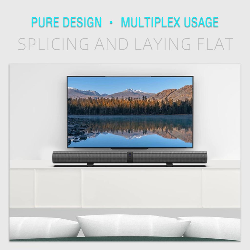 FM Soundbar TV Bluetooth Speakers HDMI/AUX/BT/OPT Connections Soundbars with 2-in-1 Detachable Home Cinema Shengba Sound System