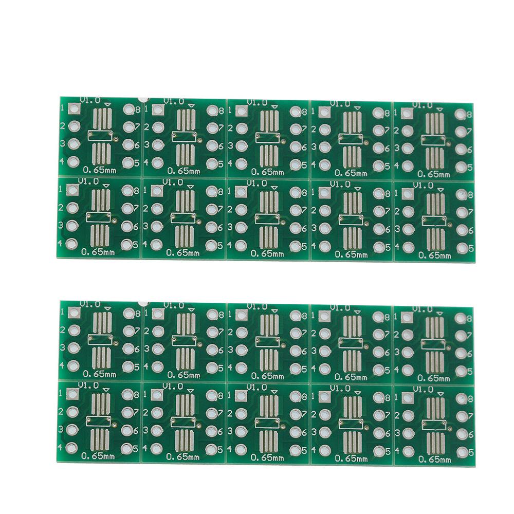 10/20/30PCS SOP8 SMD To DIP Adapter Converter  SSOP8 TSSOP8 Adapter Board Module Adapters Plate 0.65mm 1.27mm