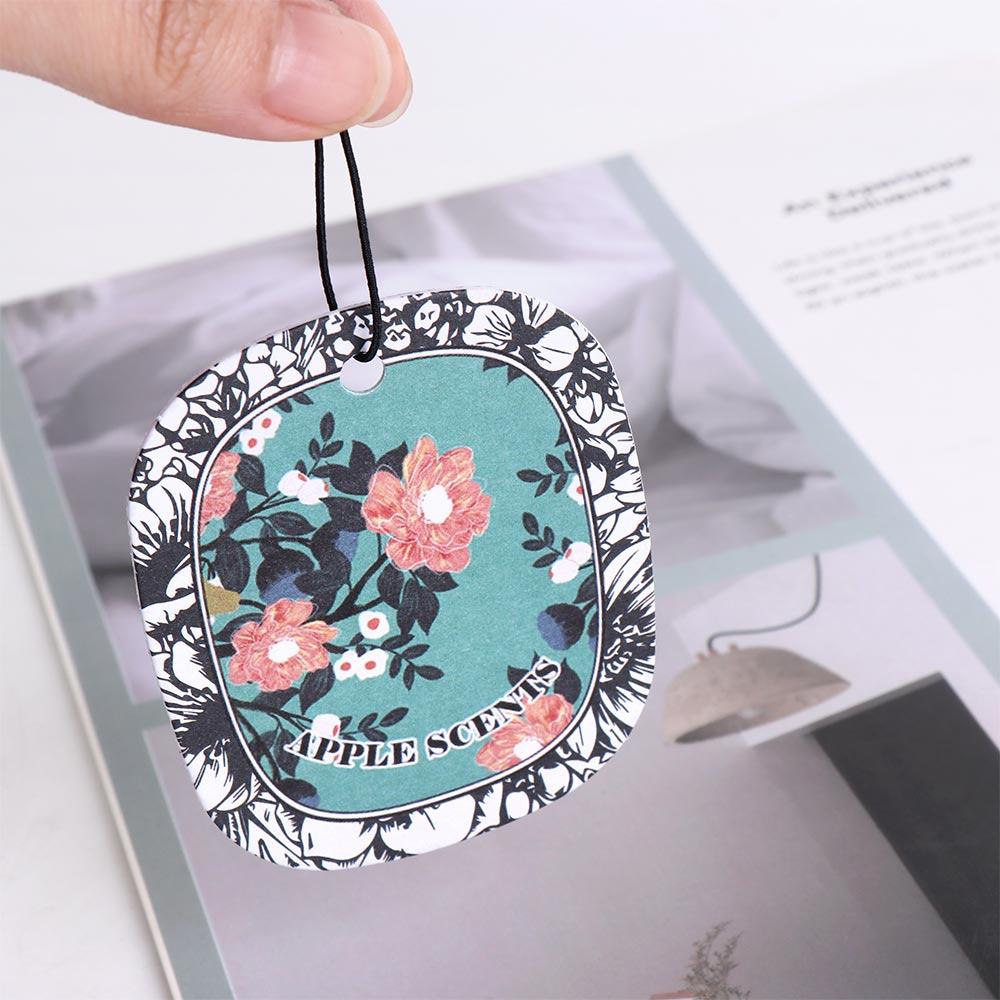 Paper Car Fragrance Hanging Decoration Flower Car Rearview Hanging Ornament Fan Gifts