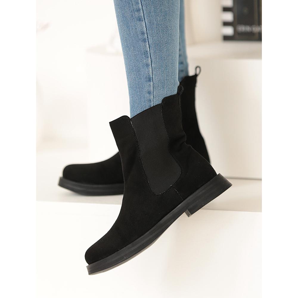 Купить Женские эластичные замшевые сапоги и ботинки на удобной подошве ...