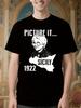 Vintage Sicily 1922 Ladies Cotton Tshirt - Black Casual C...