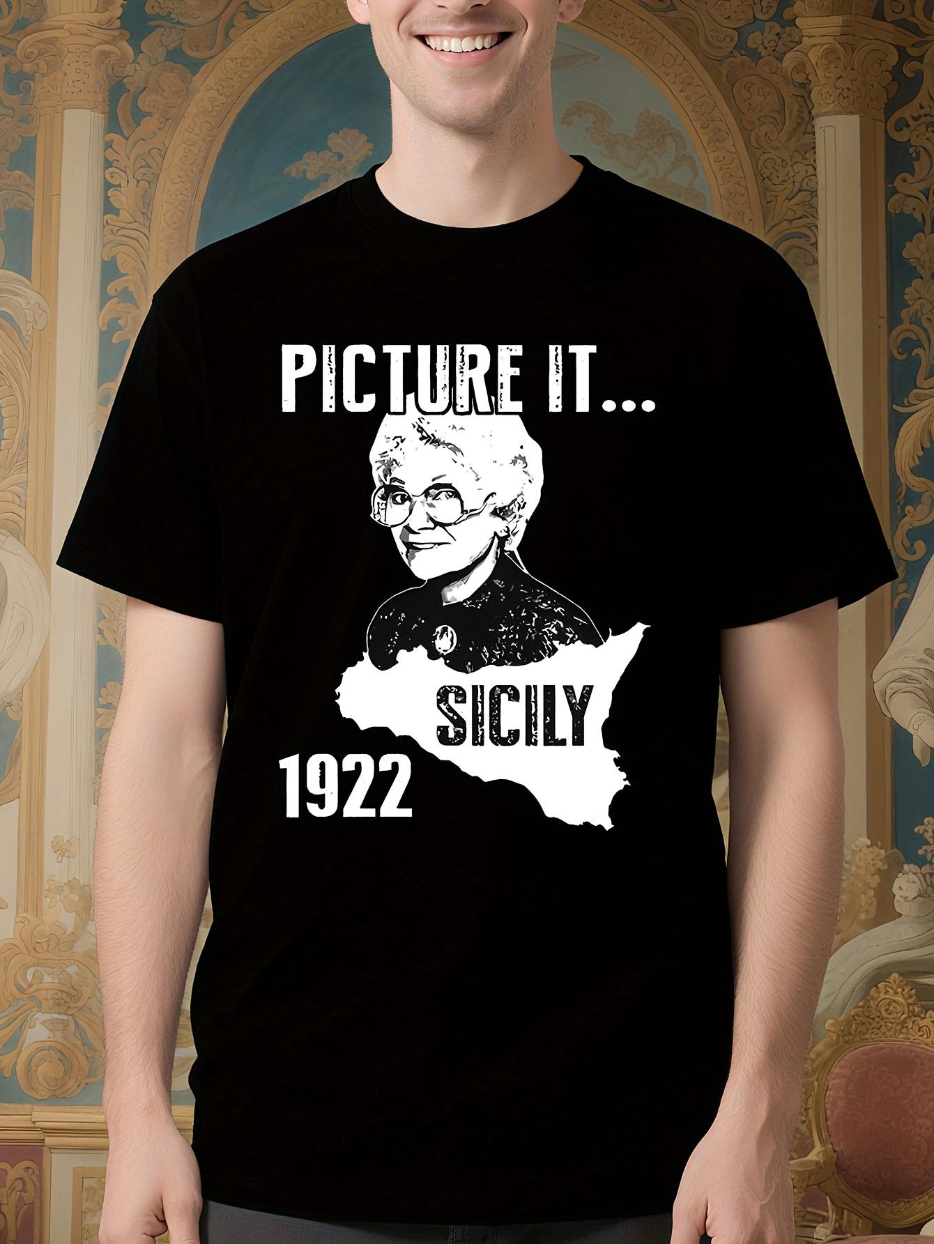 Vintage Sicily 1922 Ladies Cotton Tshirt - Black Casual C... XXXXL