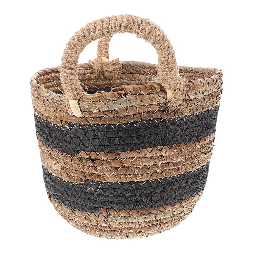 Large Capacity Wicker Storage Basket Handmade Rattan Ganizing Bin Plant Pot Holder Towel Container Produce Hamper Toy