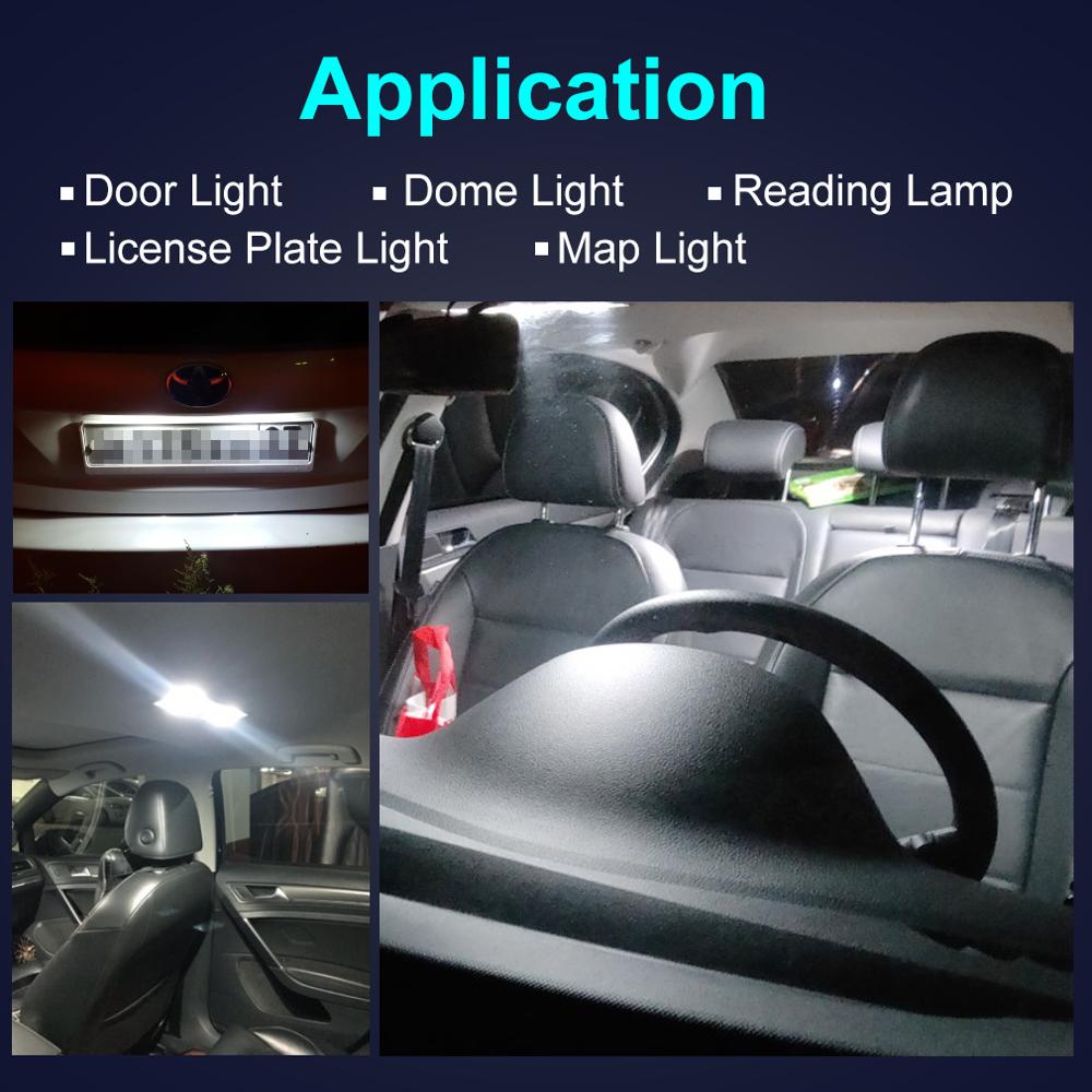 10 stk T10 LED Canbus W5W LED-pærer 168 194 Bilinteriørlys Signalpære Kupélyspære Leselys Skiltlys Auto 12V 6000K Hvite Pærer 7