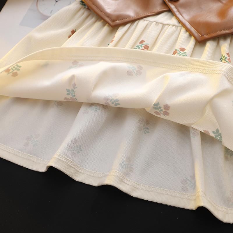 Foreign Trade Girls Christmas Knitted Sweater Dress Long Sleeved  Princess Skirt