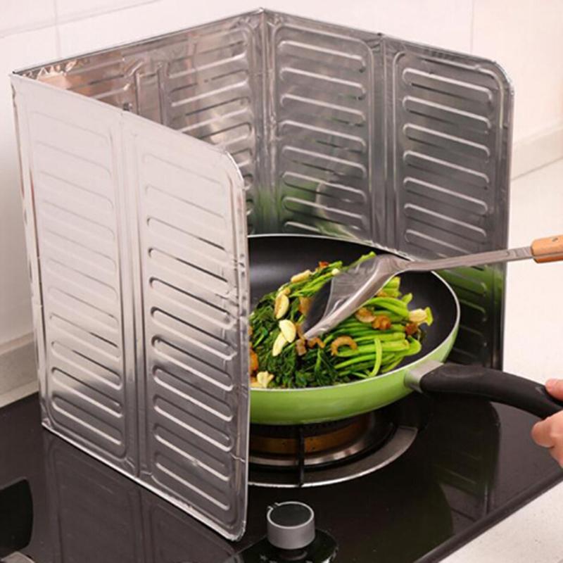 Kitchen Oil Splash Guard Foil Wall Protection Gas Stove Removable Cooking Cover