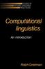 Kniha Computational Linguistics : An Introduction