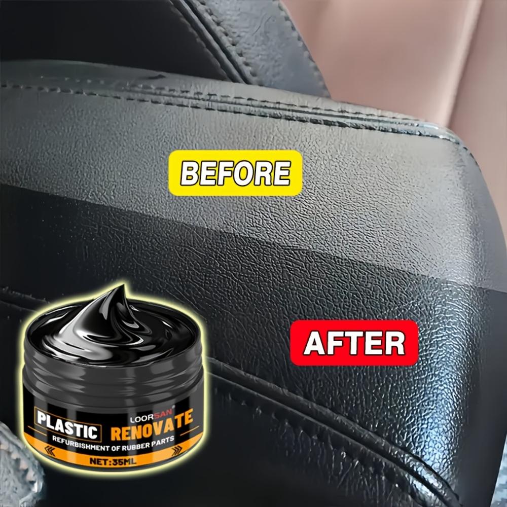 Car Plastic Renovator Wax, Scratch Repair for Car Bumpers and Interiors, Enhances Plastic and Restoration, Prevents Aging