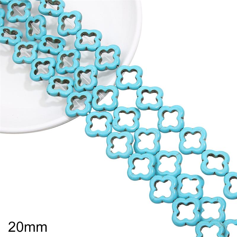 1 Strand 38CM Blue Turquoises Stone Chain Charm Beads Chain DIY Bracelet Necklace Jewelry Making