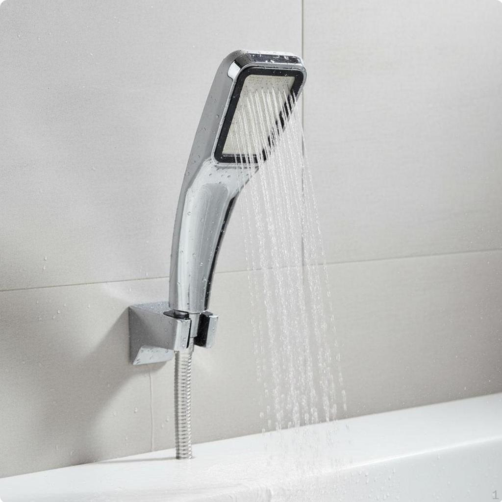Handheld Shower Fixture Water Saving Nozzle Easy Installation 300 Holes