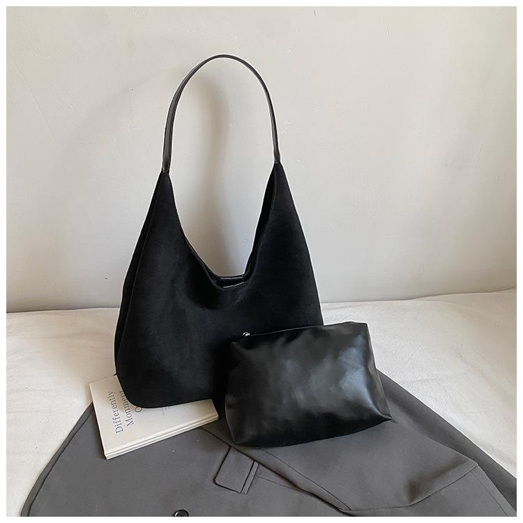 Korean Niche Underarm Bag Women's New 2025 Large-capacity Casual Fashion Retro Tote Bag Commuter Shoulder Bag