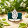 CZ diamond ring, paired with a blue silicone wedding ring, hypoallergenic, stackable elastic rubber ring, suitable for women to