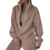 Women 2 Piece Outfits Sweatsuit Set Half Zip Long Sleeve Oversized Sweatshirt And Pencil Pants Wide Leg Sweatpant Set Tracksuit