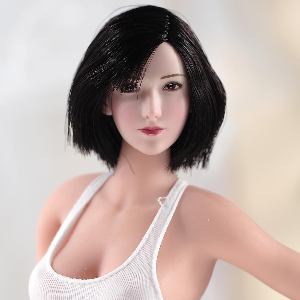 Head Carving Beauty Head Sculpt Figure Head Girl Carving Fit 12 Inch Female Action Figure 1/6