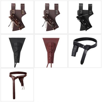 Renaissances Vikinges Costume Accessory Medieval Pirate Leather Belt Swords Frogs Halloween Renaissances Cosplay Costume