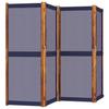 4 Piece Folding Screen In Dark Blue 280 X 180 Cm