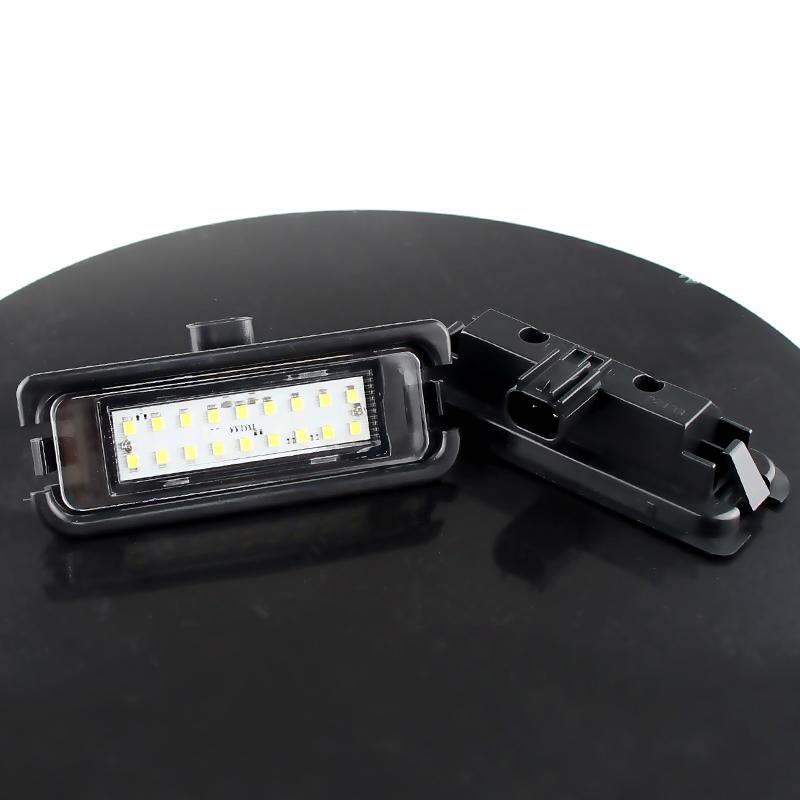2PCS White Number Plate Lamp For Ford Mustang 2015-2019 OEM FR3Z-13550-A FR3Z13550A LED Bulb Rear License Plate Lamp Tail Lamp