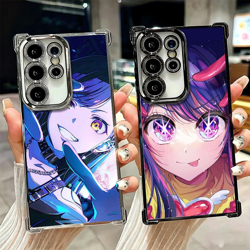Oshi No Ko Anime Soft Phone Case For Samsung Galaxy S26 Ultra S25 Edge S24 FE S23 Plus S22 S21 + S20 Plating Anti-Fall Fundas