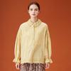 DIMANAF 2026 New Spring Blouse Shirt Women Lace Long Sleeve Basic Fashion Tops Tees Loose White Tees