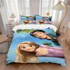3-delige Tangled Rapunzel & Flynn Rider Beddengoedset, Inclusief 1 Dekbedovertrek en 2 Kussenslopen, Zonder Vulling, Zacht en Comfortabel Huis Slaapkamer B088