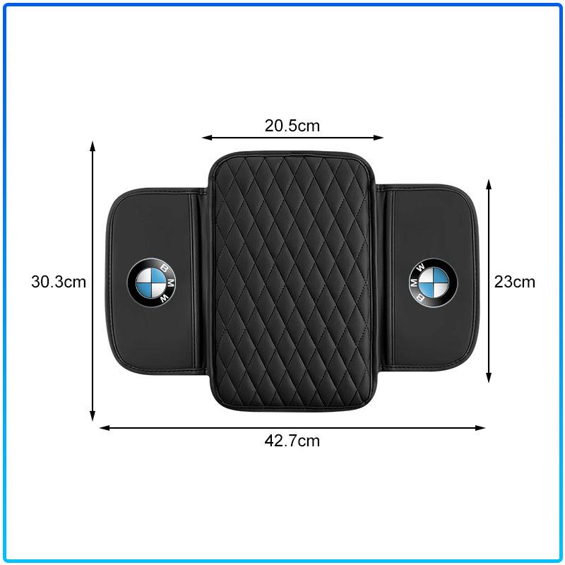 1Pcs Leather Car Armrest Mat Tissue Boxes Height Pad Armrest Box For BMW M Performance 1 3 5 7 Series M3 M4 M5 M6 X1 X3 X5 X6 X7 E30 E34 E36 E39 E4