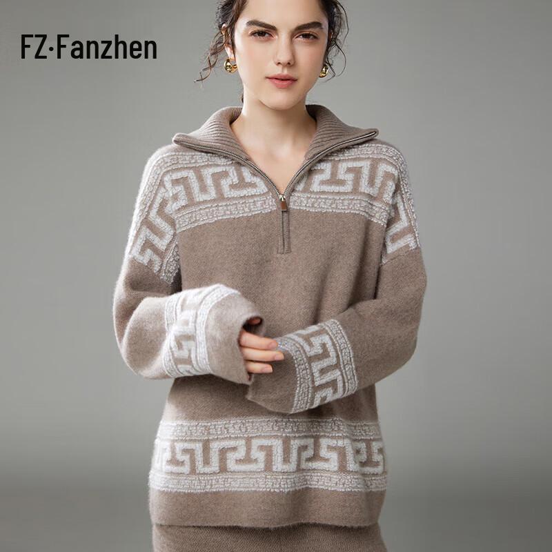 

Женский утолщенный кашемировый свитер с высоким воротником Fanzhen XL