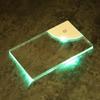 Pocket Sized LED Card Lamp Nameplate Light with Rainbow Effects for Business Professionals Transparent Name Tag Board