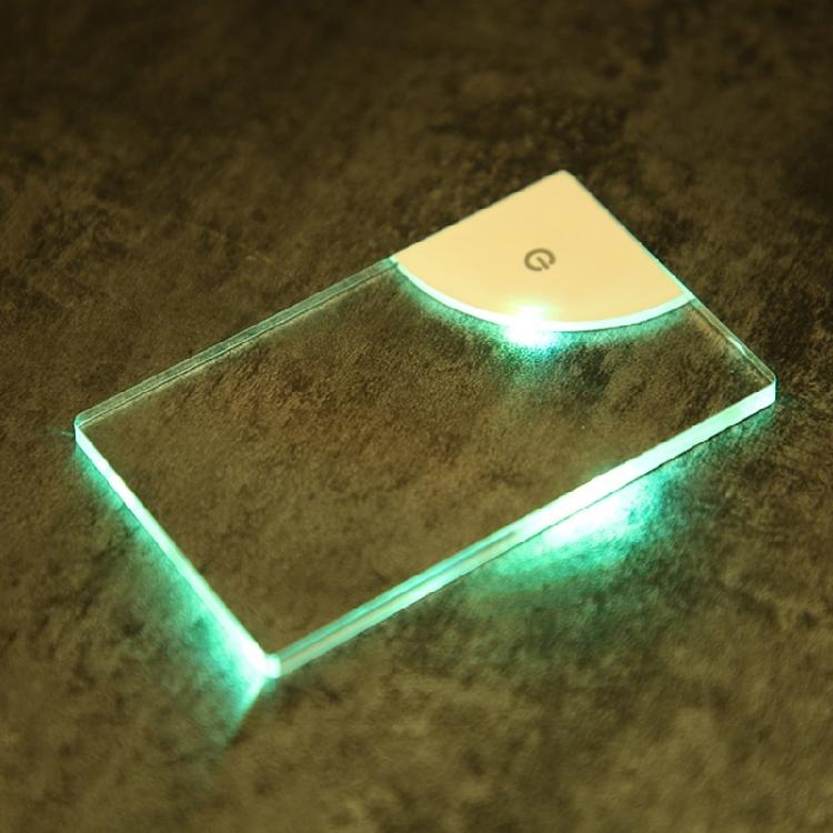 Pocket Sized LED Card Lamp Nameplate Light with Rainbow Effects for Business Professionals Transparent Name Tag Board