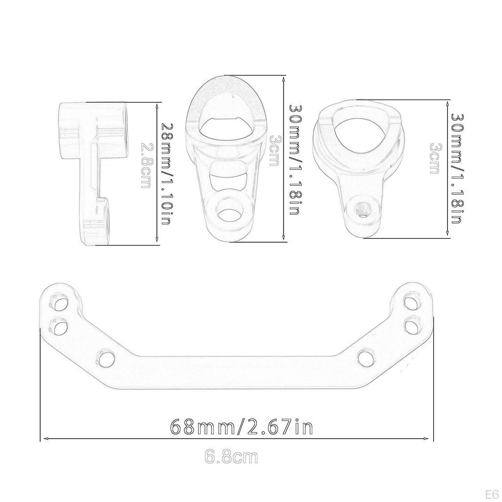 Aluminum Alloy Steering Assembly RC Car Accessories,Spare Parts Sturdy Upgrade Metal Replacement for