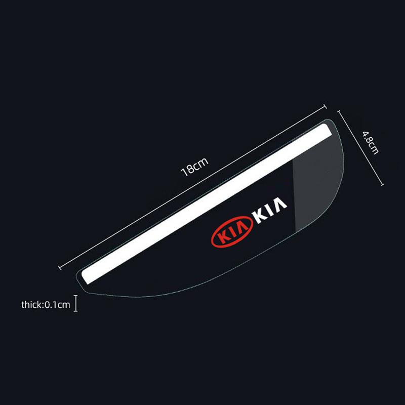 CLFW1 2Pcs Car Rearview Mirror Rainproof Eyebrow Visor Sticker For Kia GT-Line Sportage Ceed Rio Picanto Sorento Soul Cerato Venga