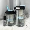 Hello Flower Tea Cup 580ml Double Drinking Portable Plastic Tumbler For Summer Outdoor Use