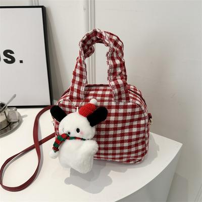 Winter Popular Contrast Bags In Winter New Style Trendy One-shoulder Simple Slant Casual Square Bag