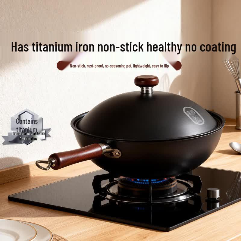 Shuangxi 32CM Uncoated Refined Iron Wok