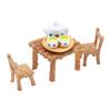 1:12 Scale Dollhouse Chair and Table Tea Drinkware Life Scene for Birthday Gifts