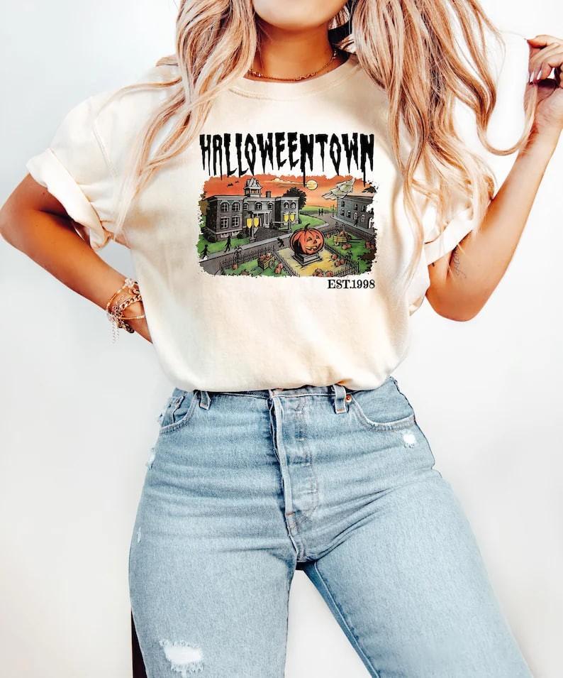 Retro Halloweentown Est 1998 Vintage Halloween Graphic Unisex S-5XL XL