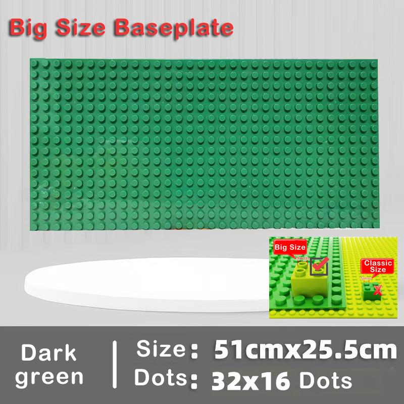 11 Colors 51*25.5cm Large Particle Size Building Blocks Baseplate Bricks Base Plate DIY Educational Toys for Children Brick Wall