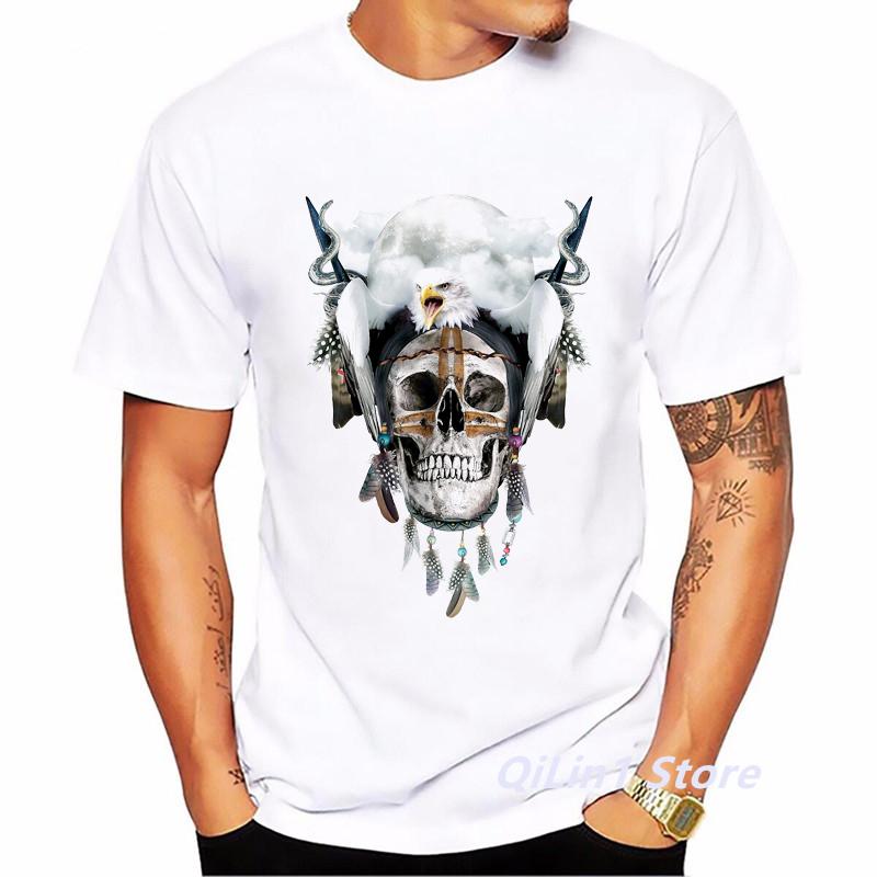 Men 2024 Summer Fashion Skull Flower Plant Print Short Sleeve Tshirt Male TShirt Homme Hip Hop T Shirt Geek Top Cool Streetwear S