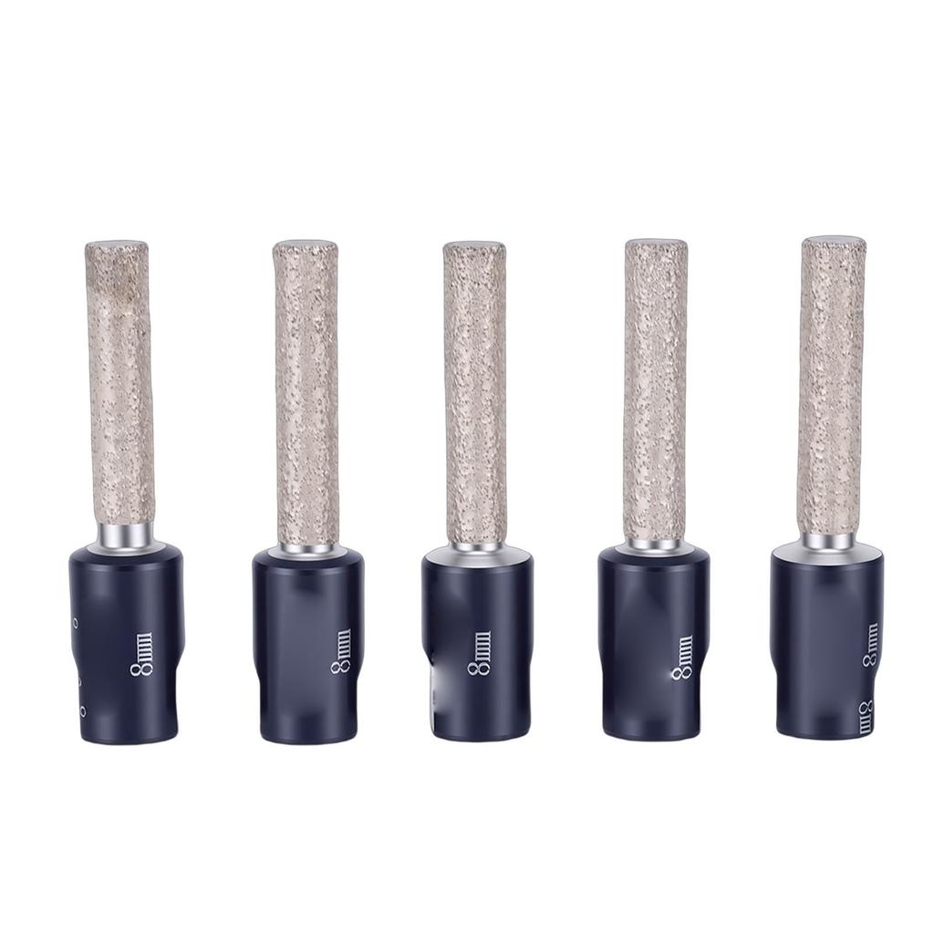 5 Pcs Dry   Drill Bit M10 Thread 8mm Vacuum Brazed   Hole Saw for Ceramic Tile   Marble Stone