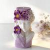 Flower Girl Embossed Cylindrical Silicone Mold Holiday Candle Silicone Mould For Resin Casting Handmade Candle Soap