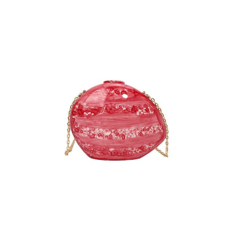 

Acrylic Goose Egg Marble Irregular Clutch Purse Handbags Bright Face Simple Gradient Personality Dinner Bag Chain Shoulder Bags