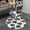 1PC Pumpkin Halloween Office Round Area Rug, Mat Suitable For Office, Under Office Chairs Bedroom Living Room Home Decor, Room Deco