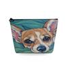 Women Dog Print Cosmetic Bag Toiletries Organize Travel Storage Case 6733