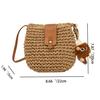 Ielgy Woven Straw Bag Niche Design Fashion Seaside Beach Mobile Phone Bag Shoulder Crossbody Female Bag