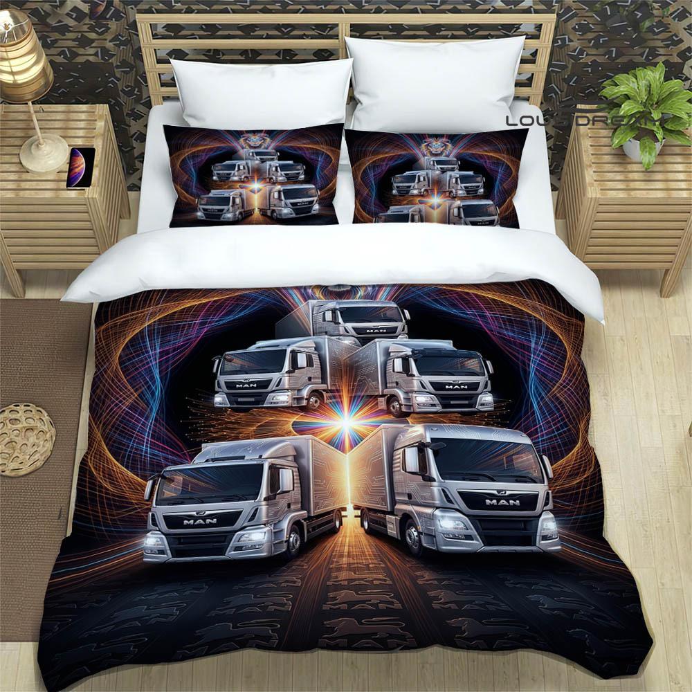 M-Man truck Set Biancheria da Letto Stampata Retrò set squisito di biancheria da letto copripiumino set piumone set biancheria da letto lusso regalo di compleanno