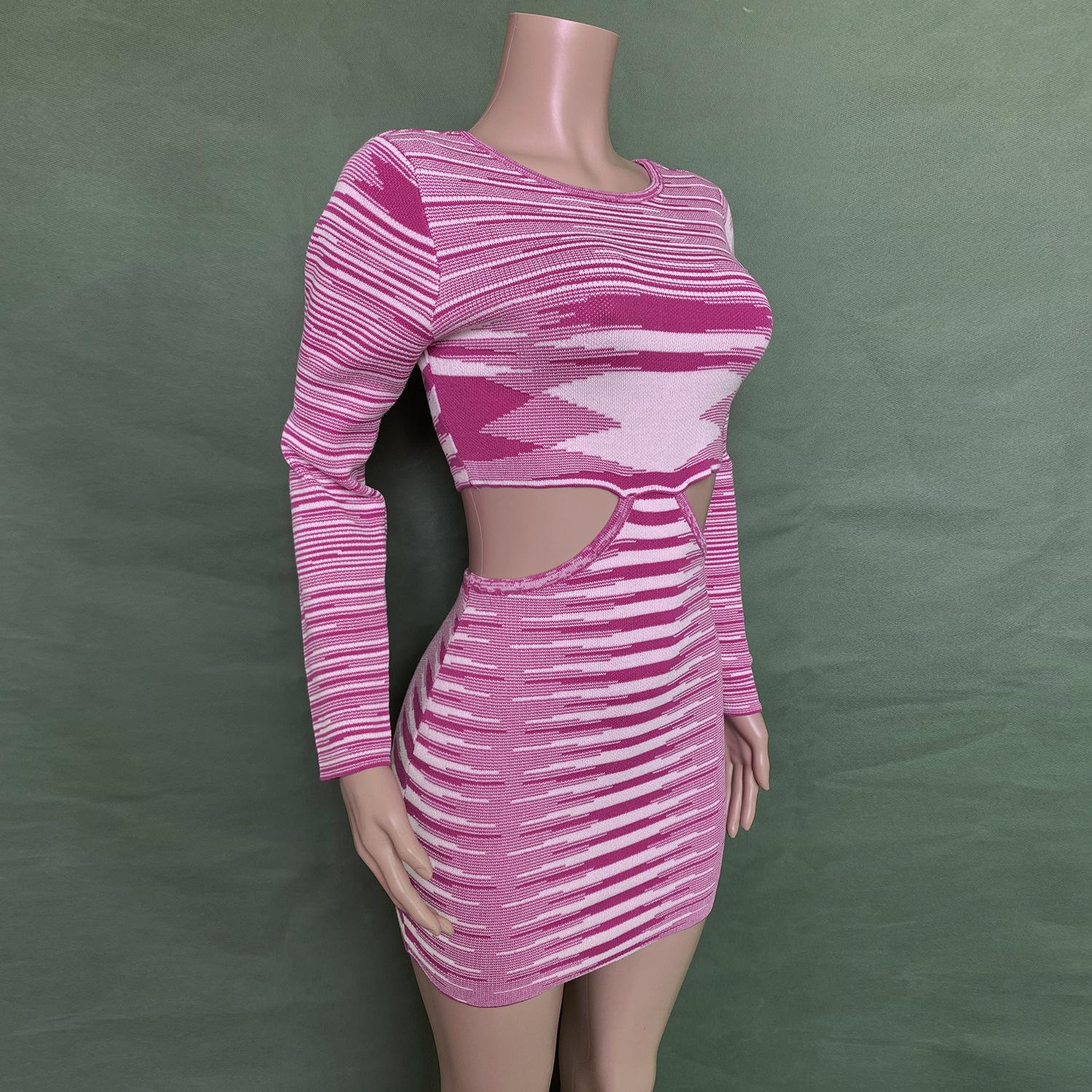 

Женские осенние и зимние сексуальные платья-свитера без талии с длинным рукавом XL фиолетовый