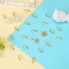 BEEFLYING 20PCS Golden Cubic Zirconia Earring Hooks Ear Wires Findings with Dangle Loops for Women DIY Jewelry Making Crafts